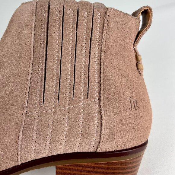 Jack Rogers Womens Liddy Waterproof Suede Block Heel Booties Stone Beige size 8 - Picture 11 of 15